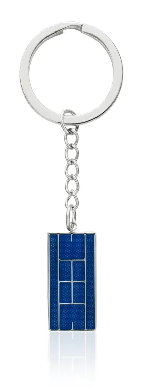 Enamel Tennis Court Key Ring