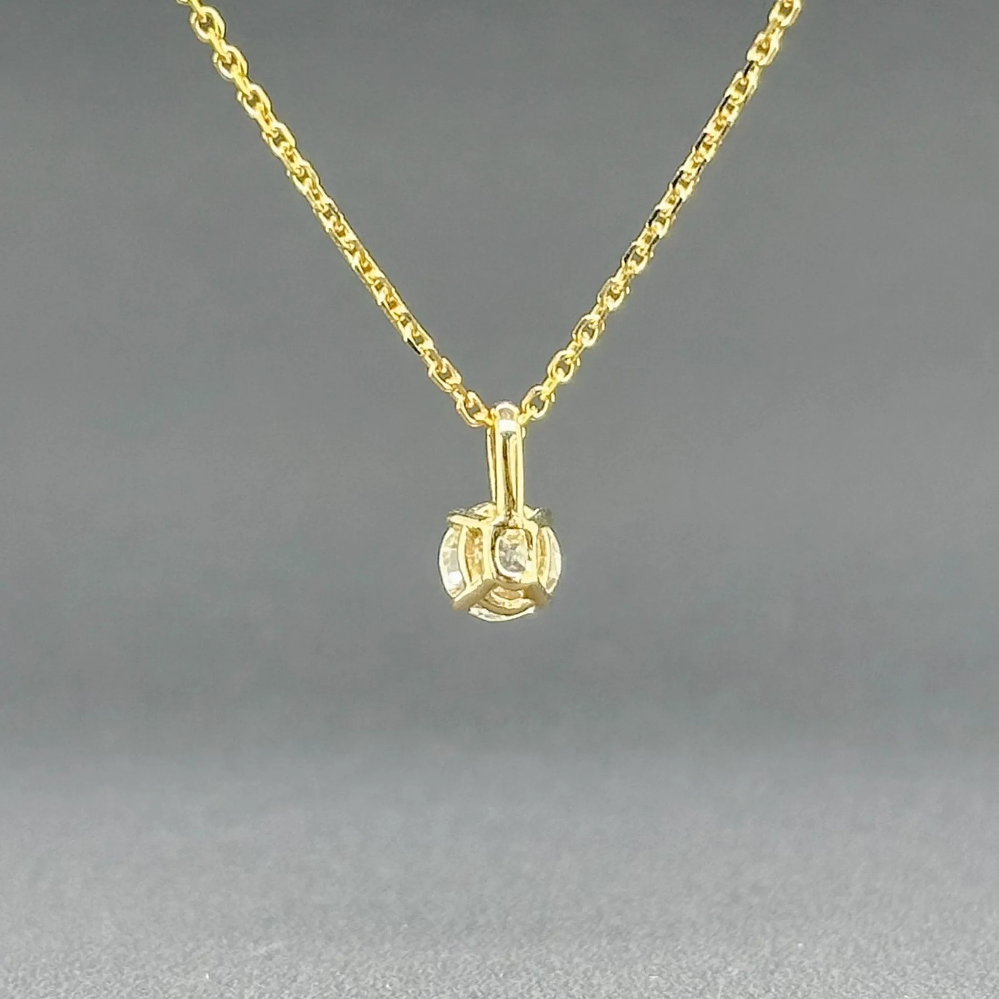 Estate 14K Y Gold 0.51ct OMC K/VS2 Diamond Pendant