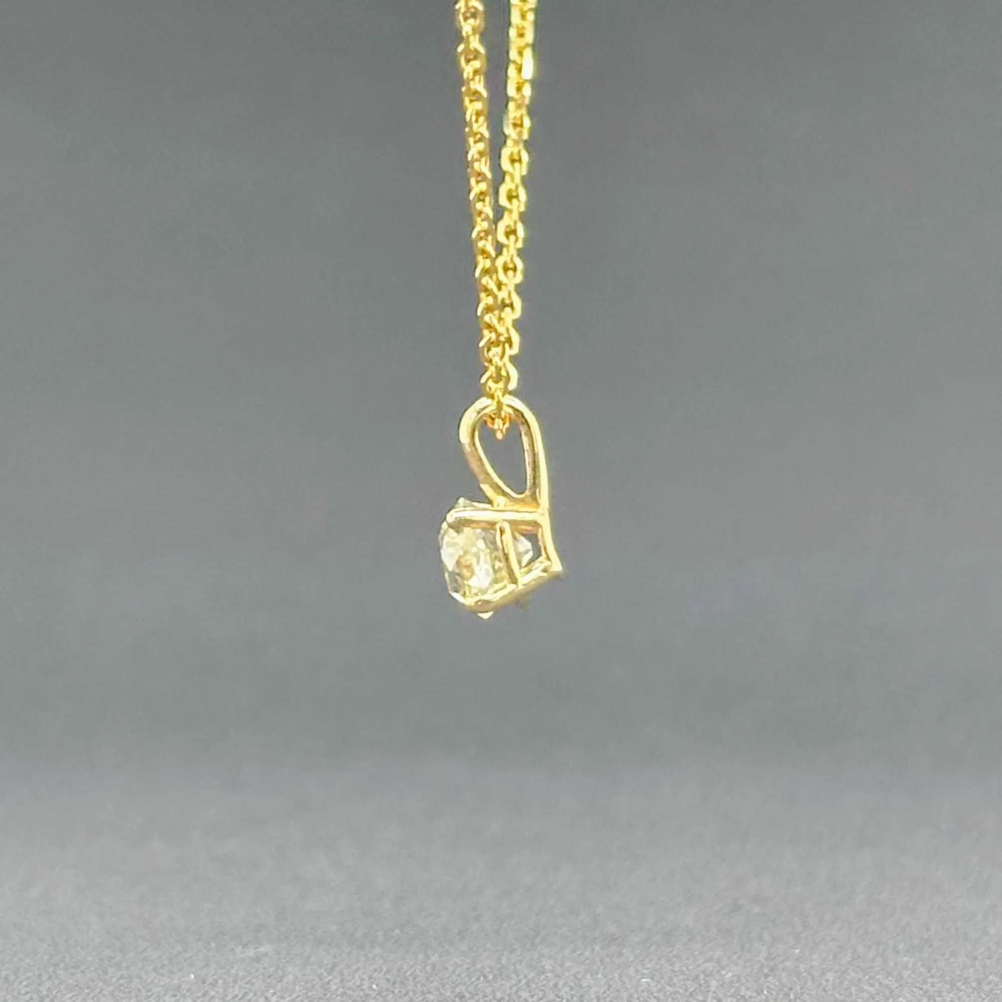 Estate 14K Y Gold 0.51ct OMC K/VS2 Diamond Pendant