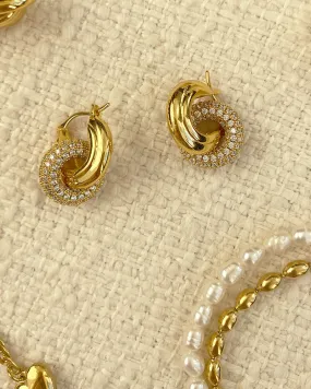 Evelyn Gold Double Hoop Earrings