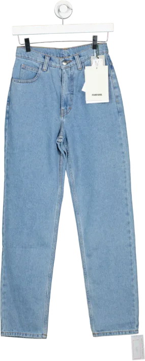 Fanfare Blue Straight Leg Jeans UK 4