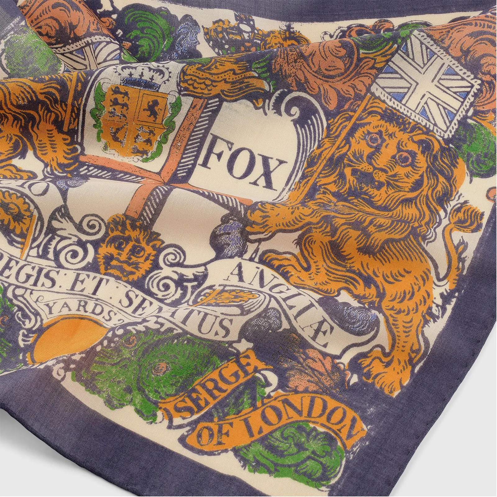 Fox British Coat of Arms Pocket Square