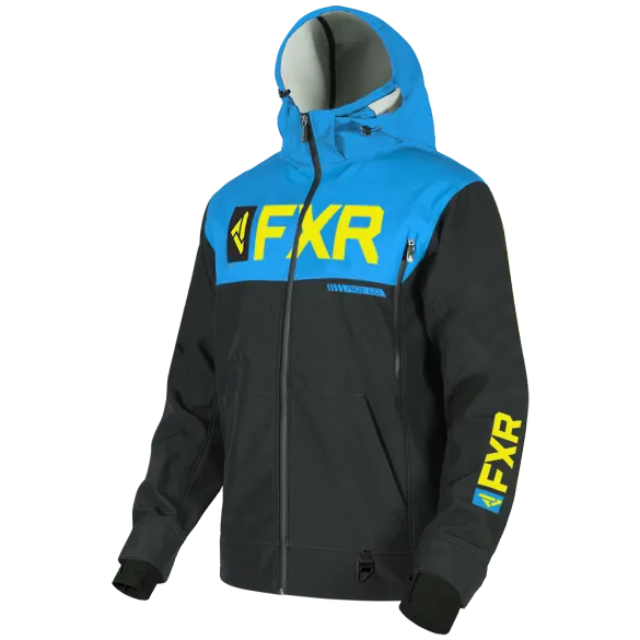 FXR Helium Ride Softshell Jacket Blue HiVis