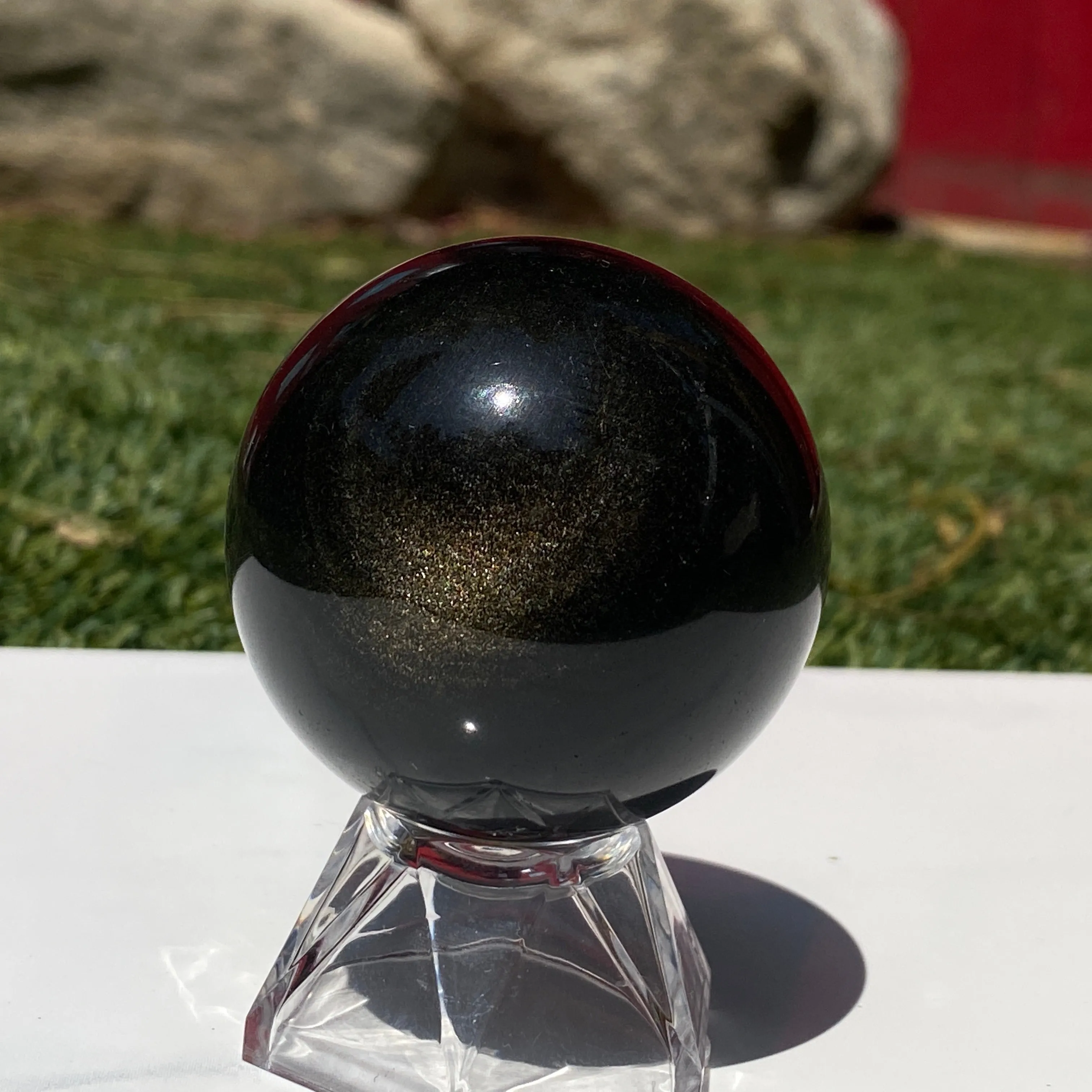 Gold Obsidian gemstone sphere