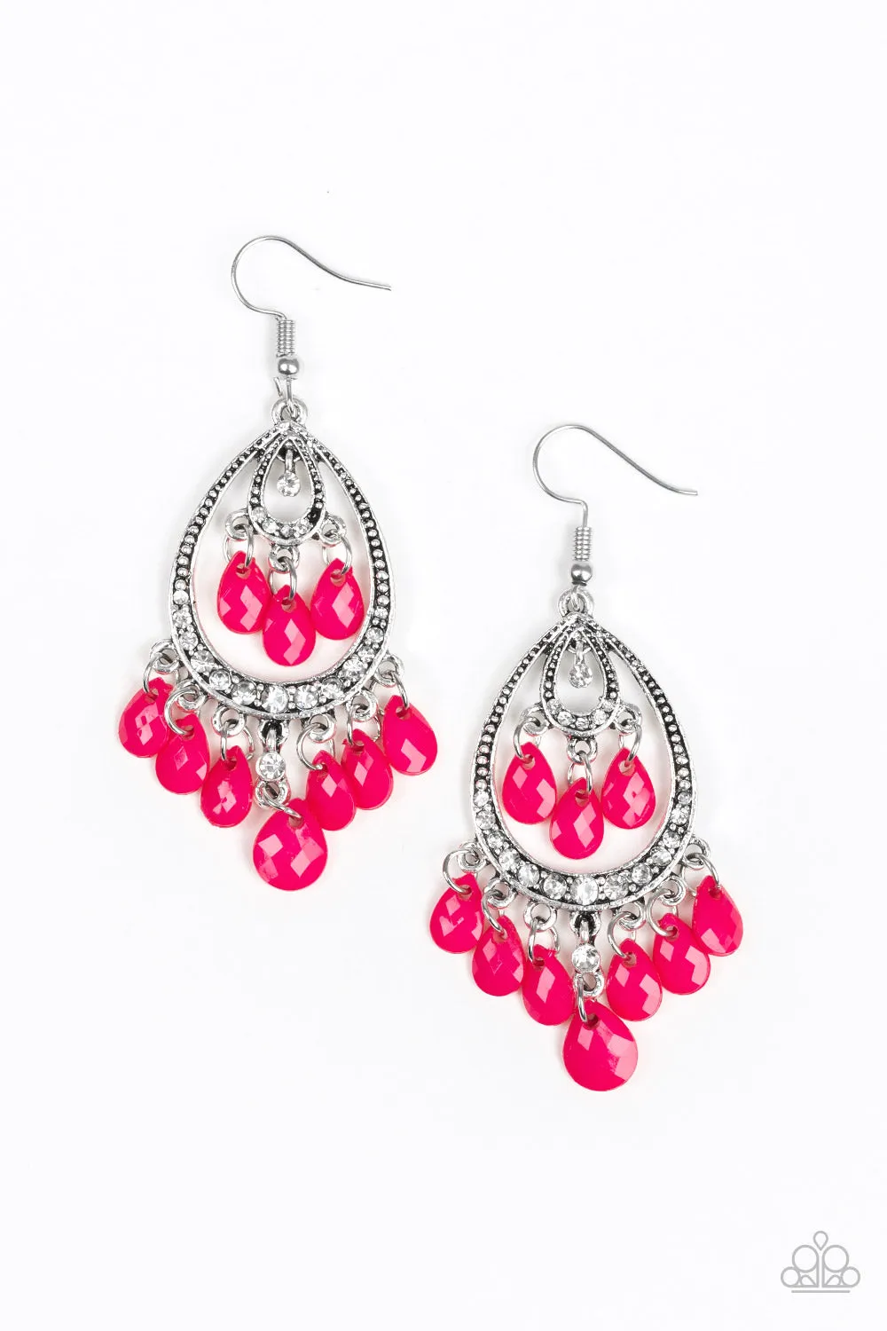 Gorgeously Genie Pink-Earrings