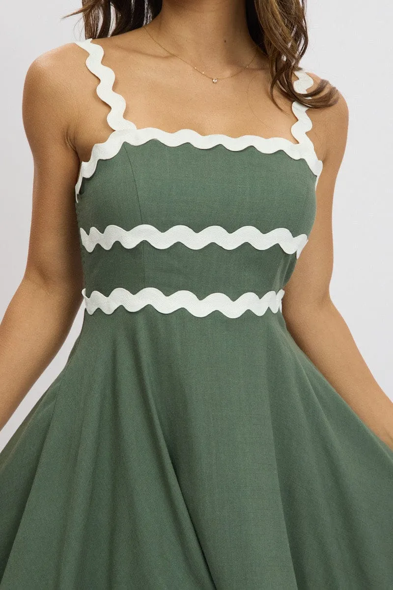 Green Fit And Flare Dress Ric Rac Mini