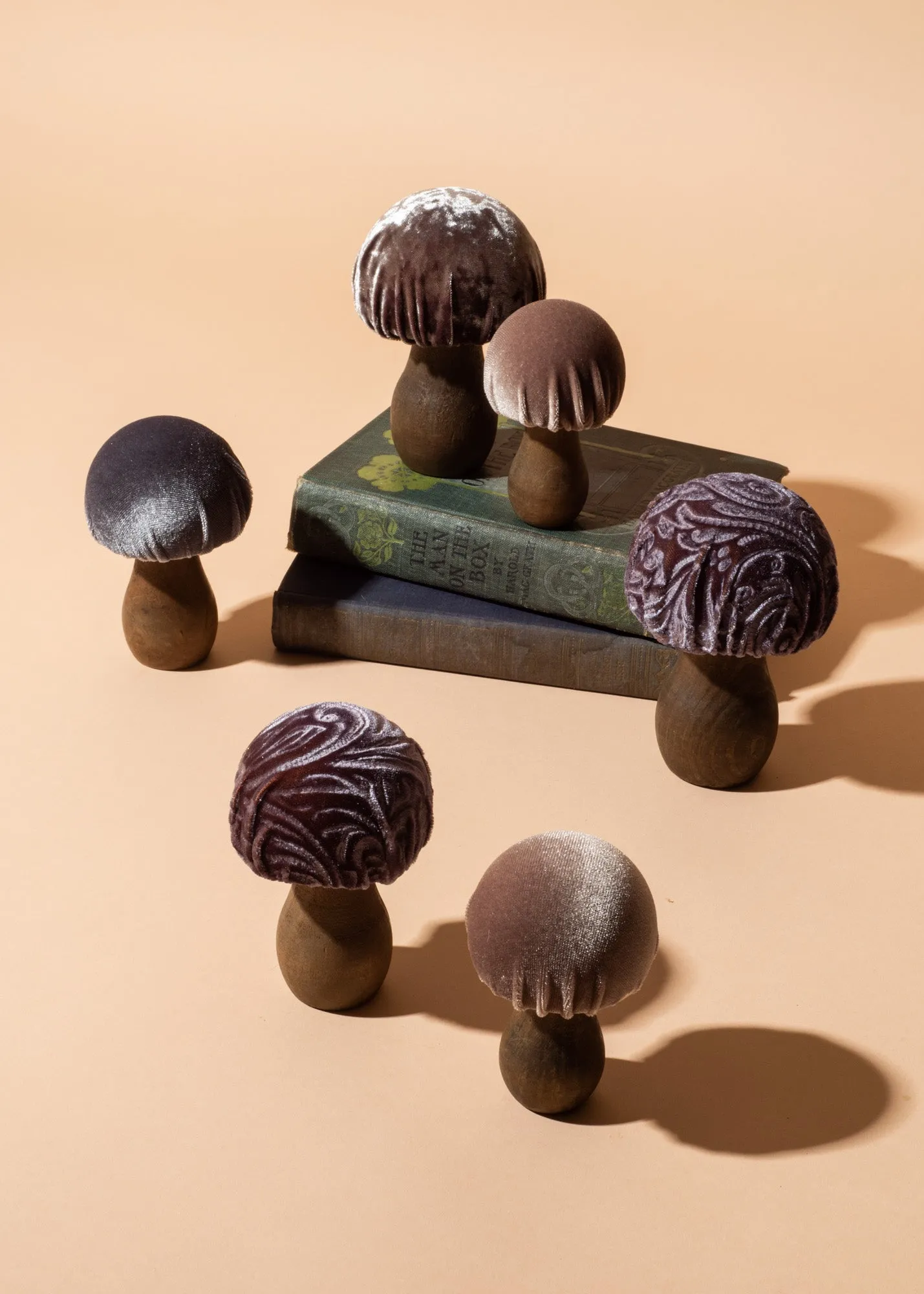 Handmade Velvet Mushrooms