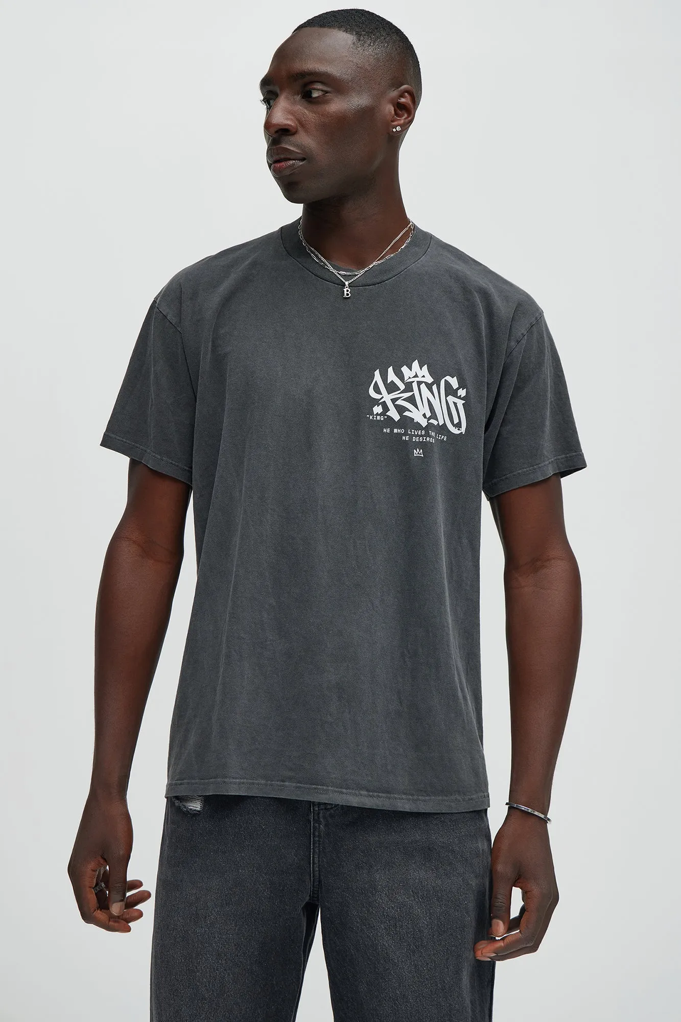 Heart Of A King Short Sleeve Tee - Black