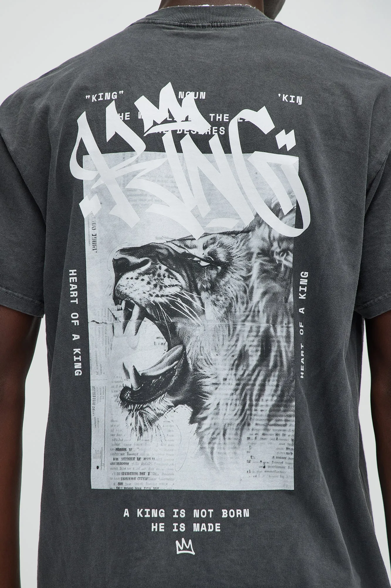 Heart Of A King Short Sleeve Tee - Black