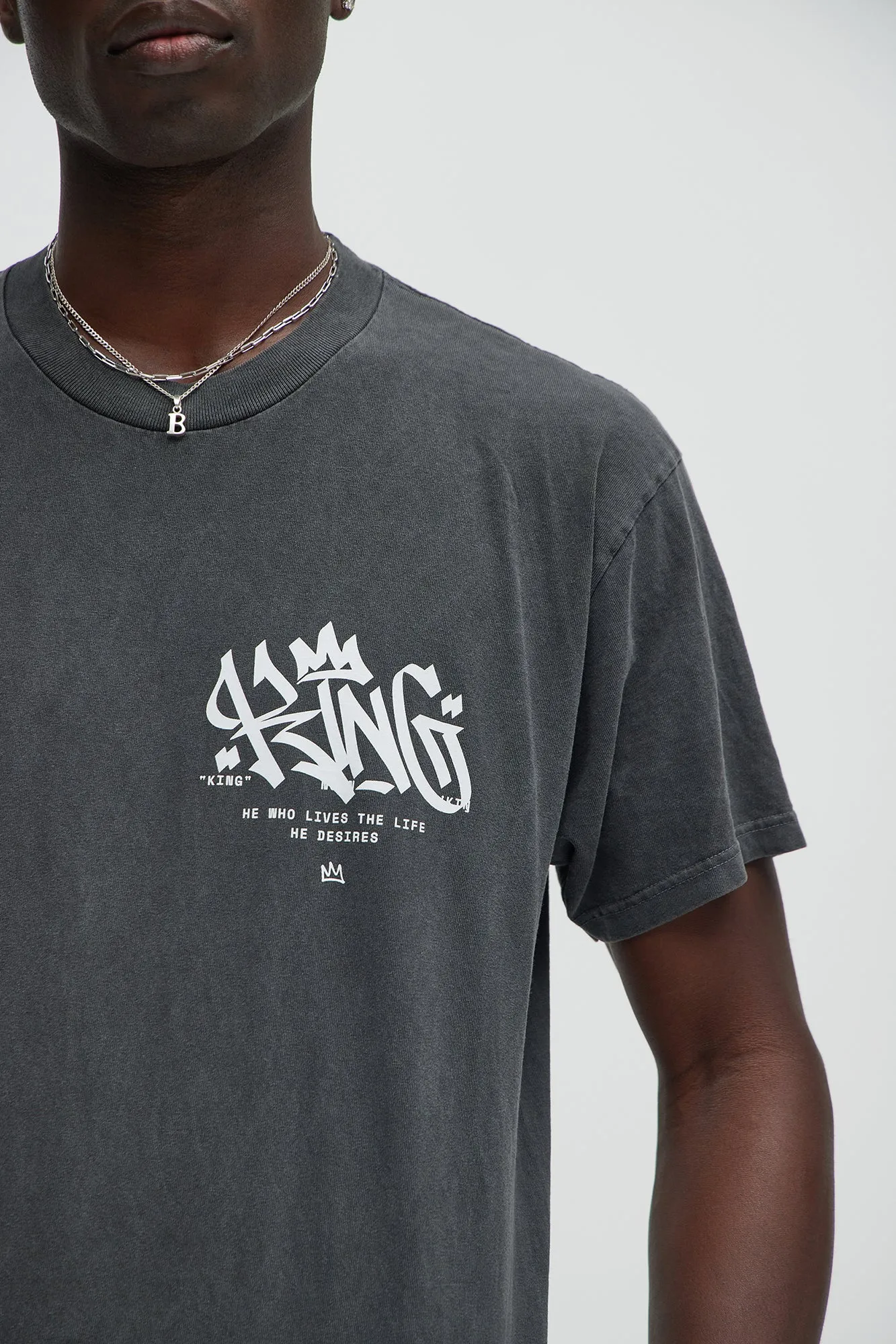 Heart Of A King Short Sleeve Tee - Black