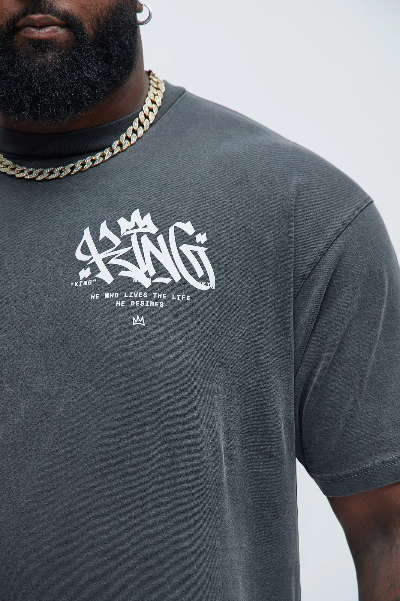 Heart Of A King Short Sleeve Tee - Black