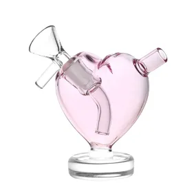 Heart-Shaped Mini Glass Bubbler