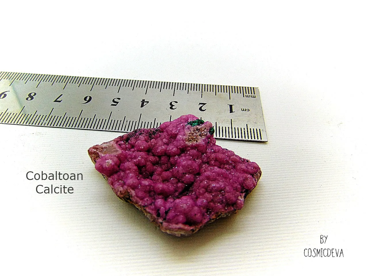 High Quality Cobalt Calcite Crystals on Matrix, Cobaltoan Calcite crystals