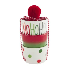 Ho Ho Christmas Painted Ramekin Set