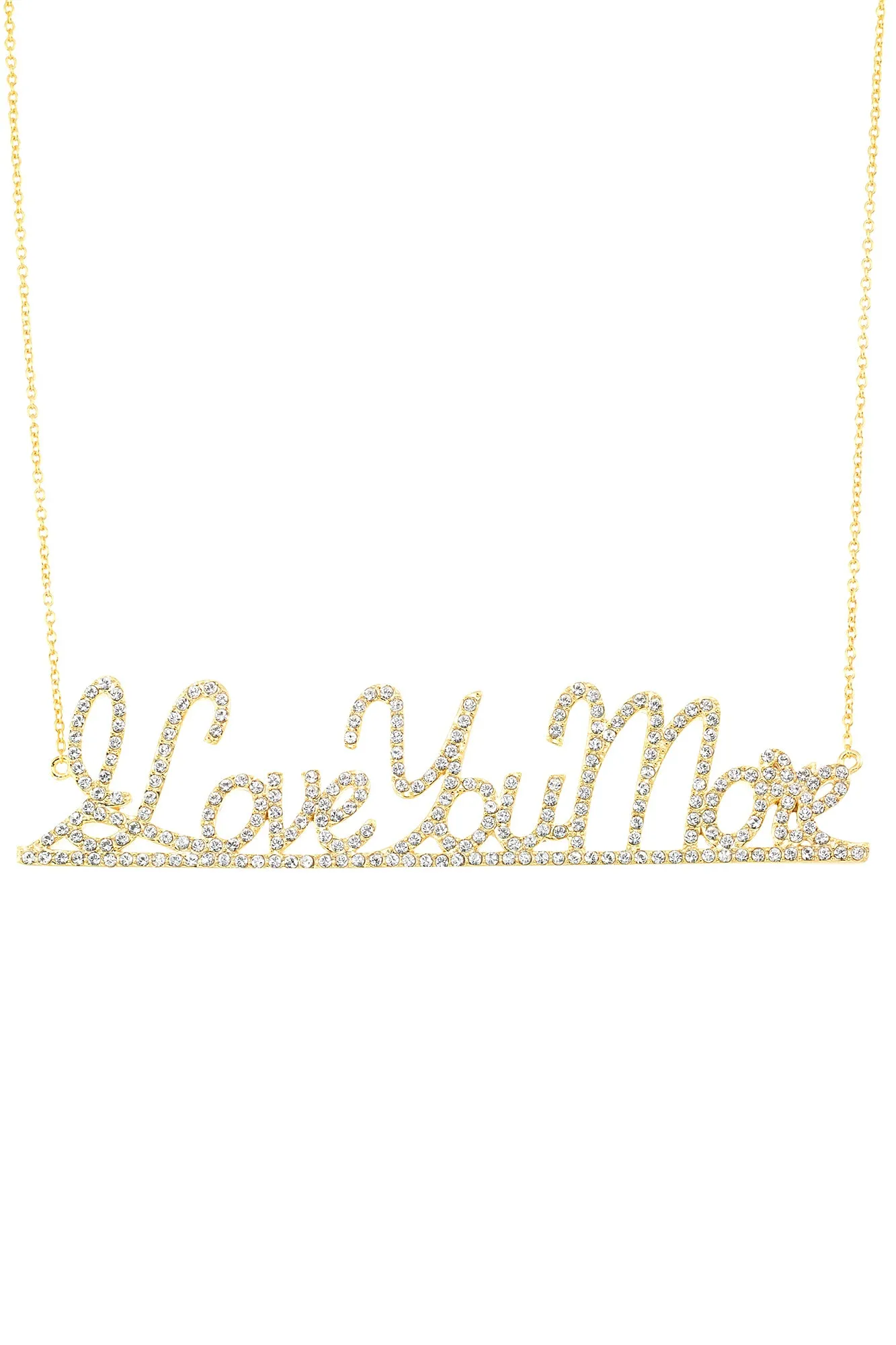 I Love You More Nameplate Necklace - Extra Large