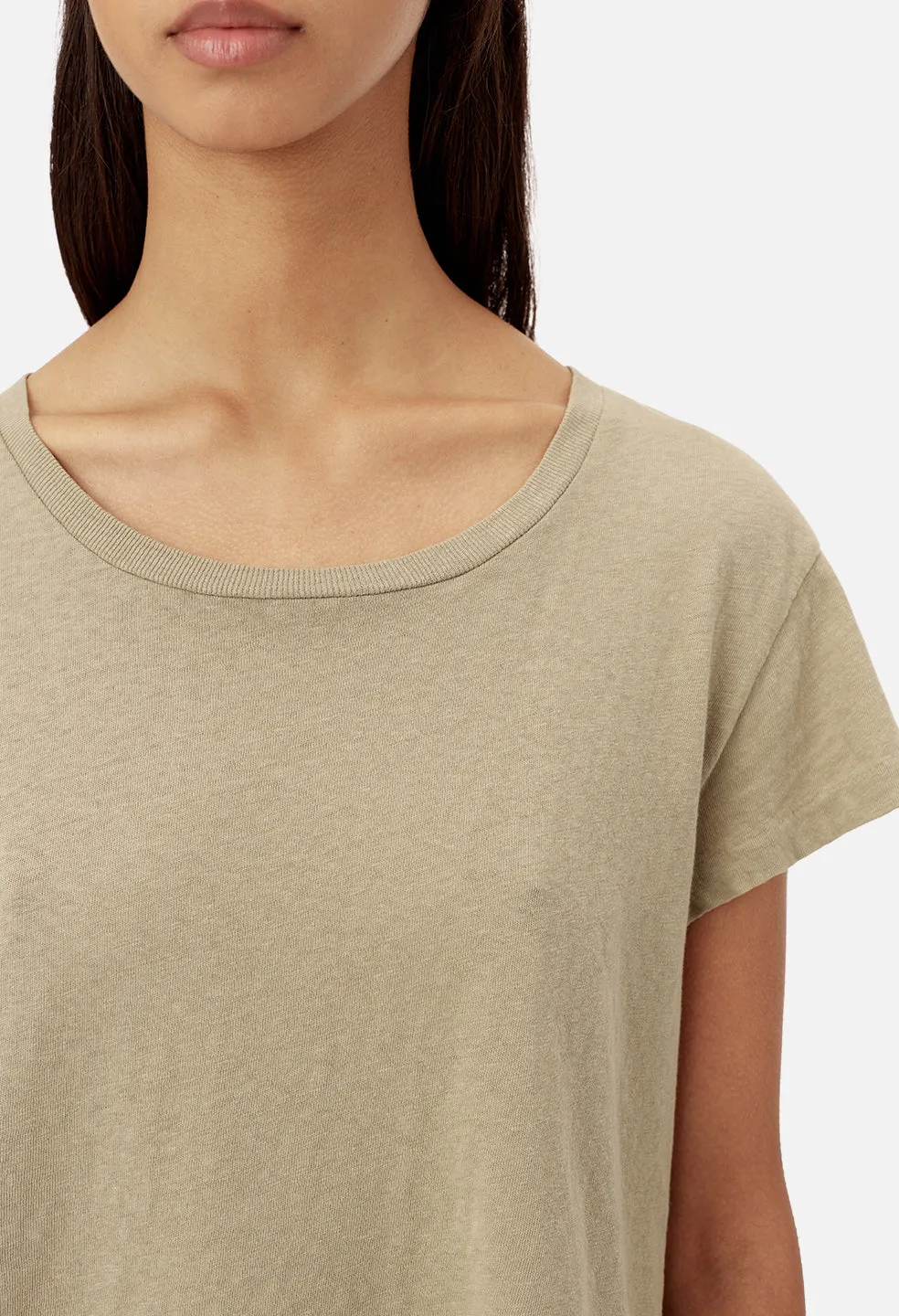 Jersey Cropped Tee / Sand