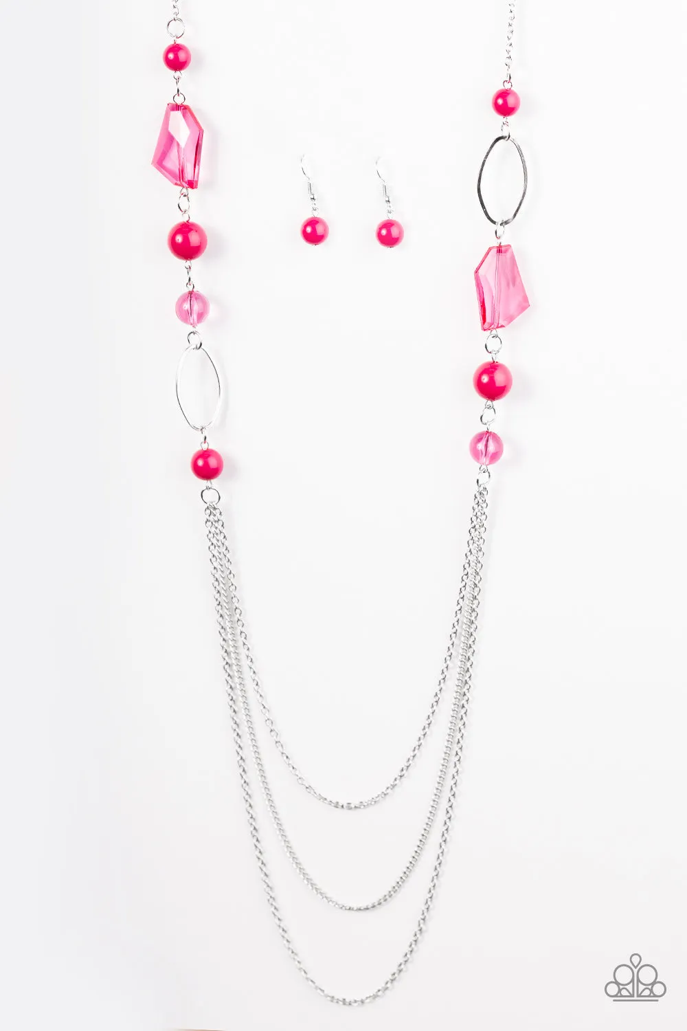 Jewel Jackpot Pink Necklace Set