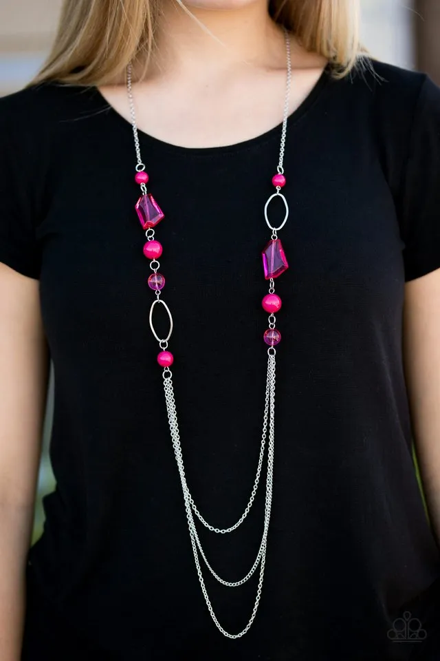 Jewel Jackpot Pink Necklace Set