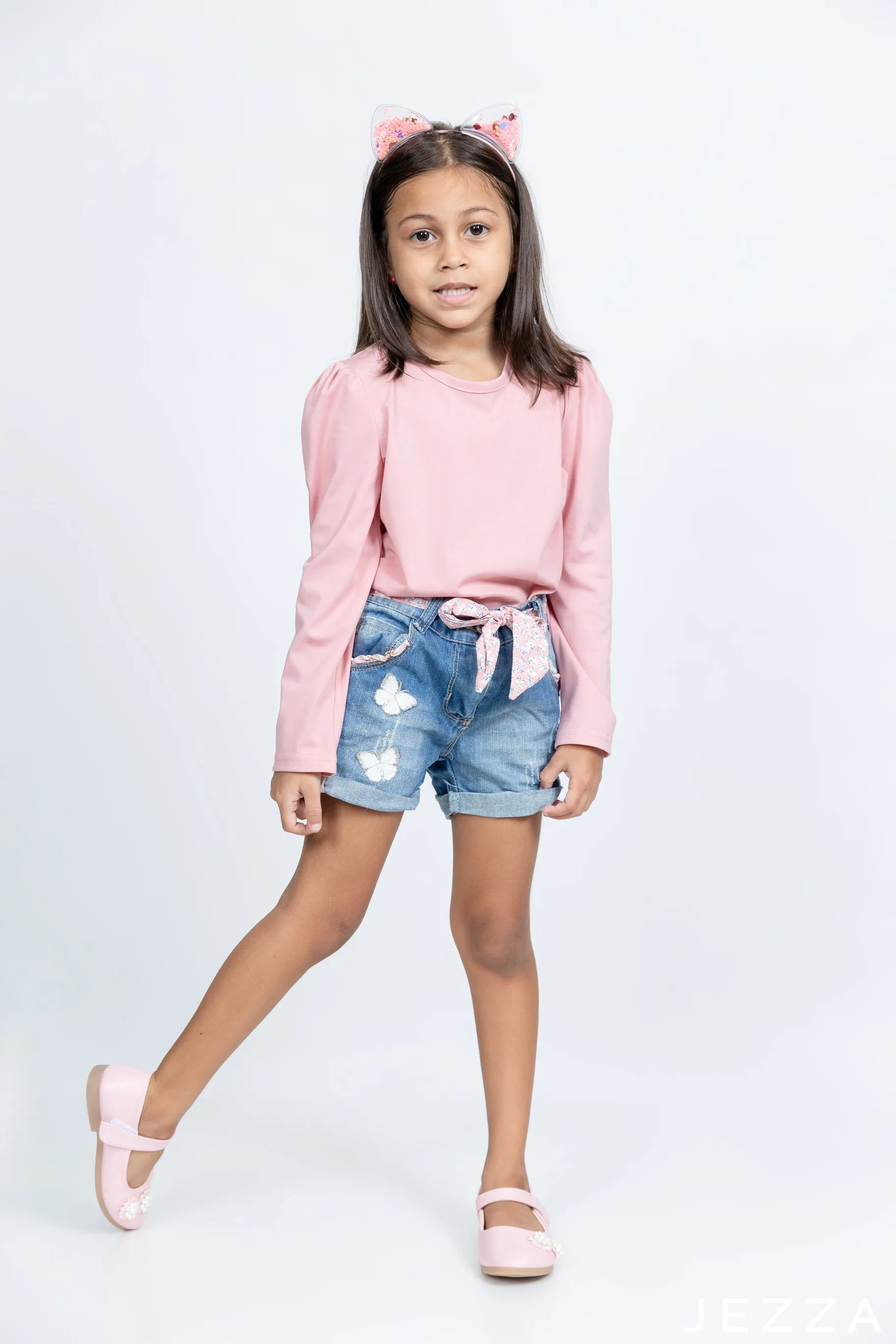 JEZZA Pink Colour Kids T-Shirt 43961