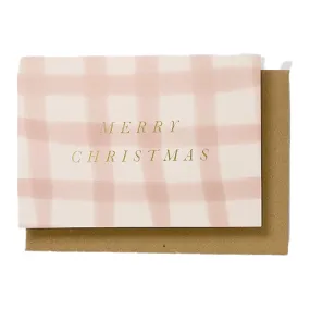 KATIE LEAMON | Blush Check Merry Christmas Card