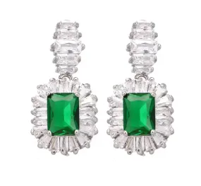 Large Sparkling Big Zircon Crystal Earrings For Girls Wedding X3639884