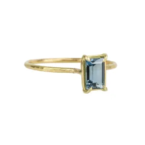 London Blue Topaz Baguette Mini Gem Ring