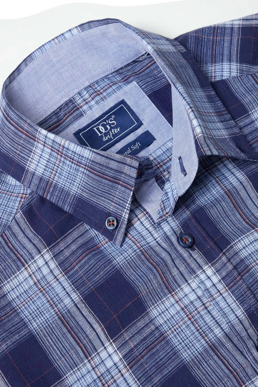 Long Sleeve Check Shirt - Navy / Blue