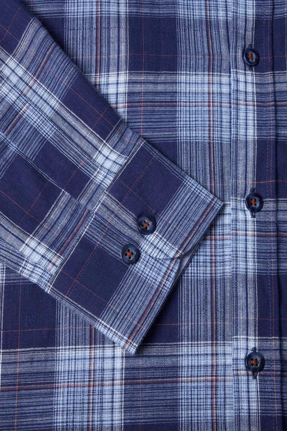 Long Sleeve Check Shirt - Navy / Blue