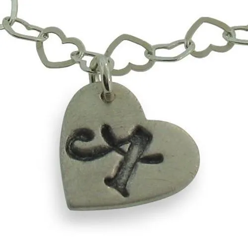 Lovely Hearts Initial Bracelet