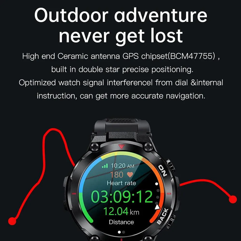 LSW341 Navigator: Stylish GPS Smartwatch for Men