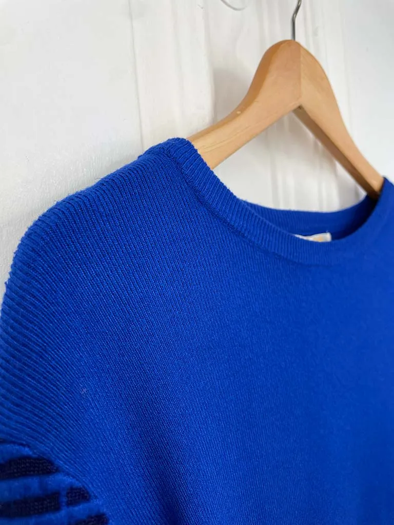 Malissa J Ladder Sleeve Knit - Cobalt