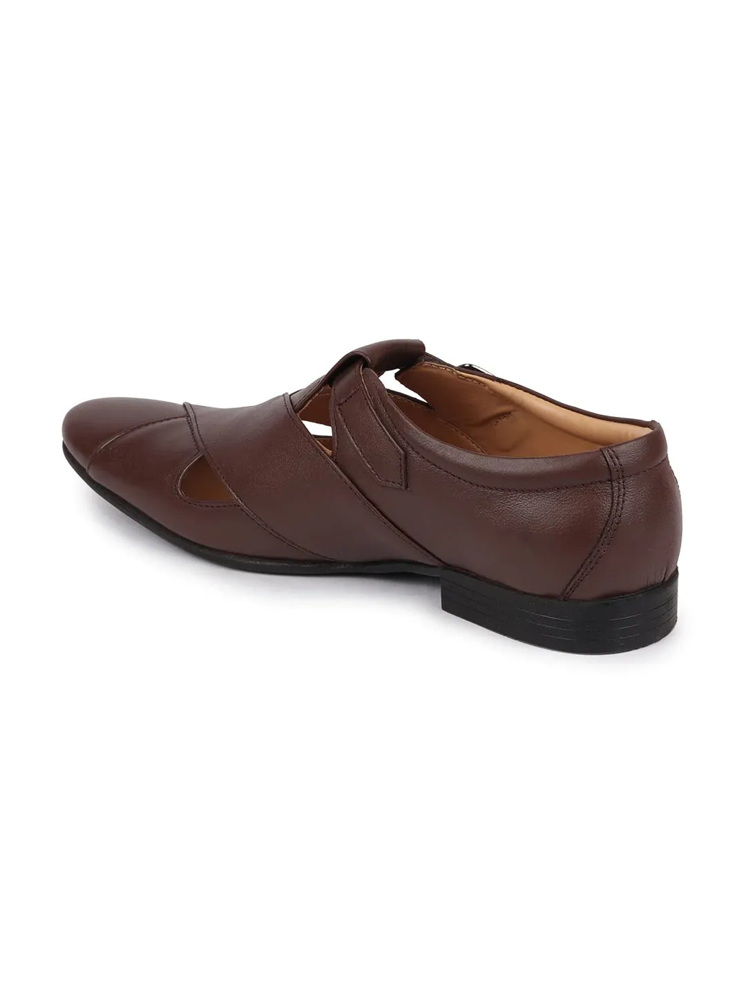 Men Brown Peshawari Leather Sandals