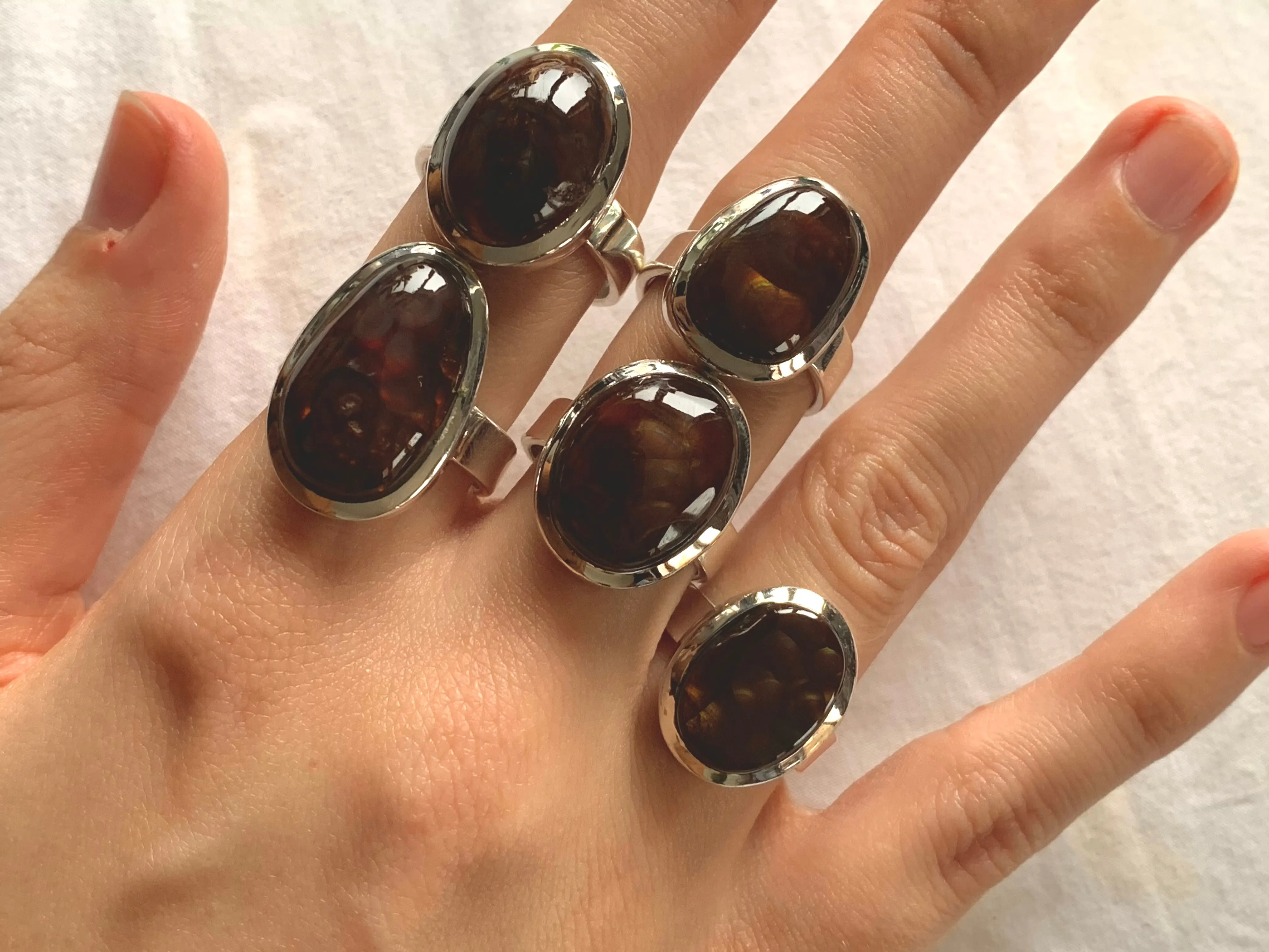 Mexican Fire Agate Naevia Ring - Oval