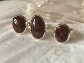 Mexican Fire Agate Naevia Ring - Oval