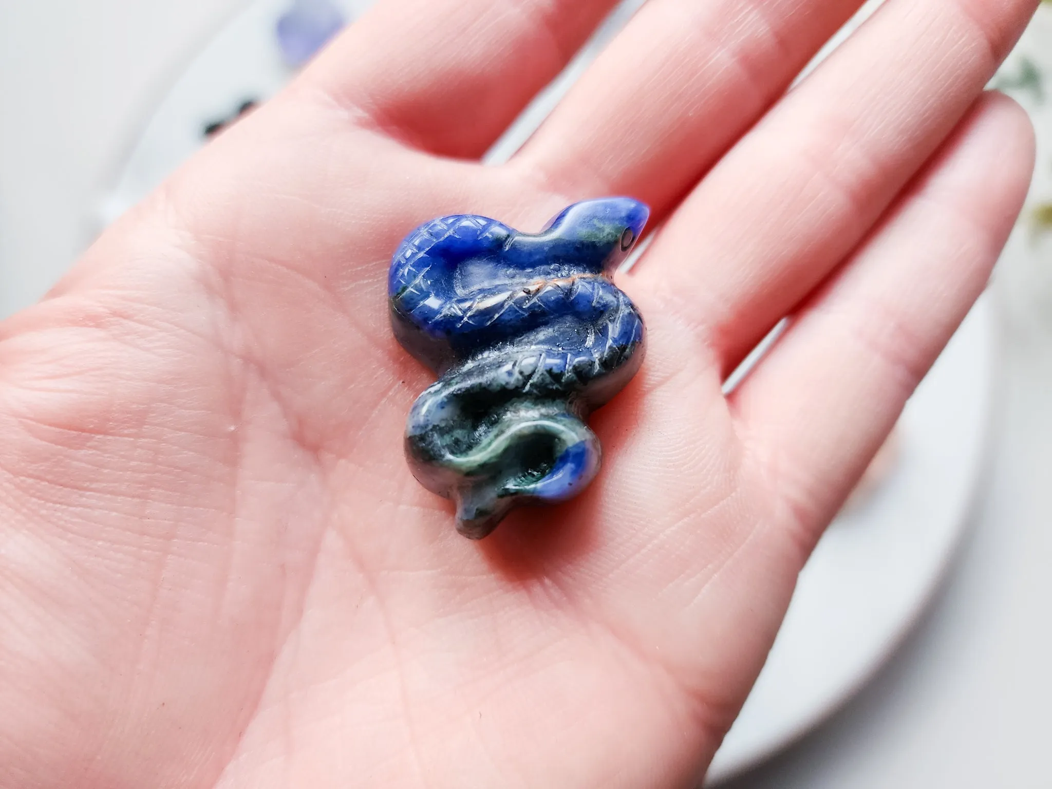 Mini Crystal Snake Carving