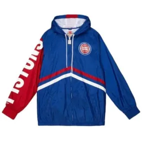 Mitchell & Ness Nba Detroit Pistons Undeniable Full Zip Winbreaker (Royal)