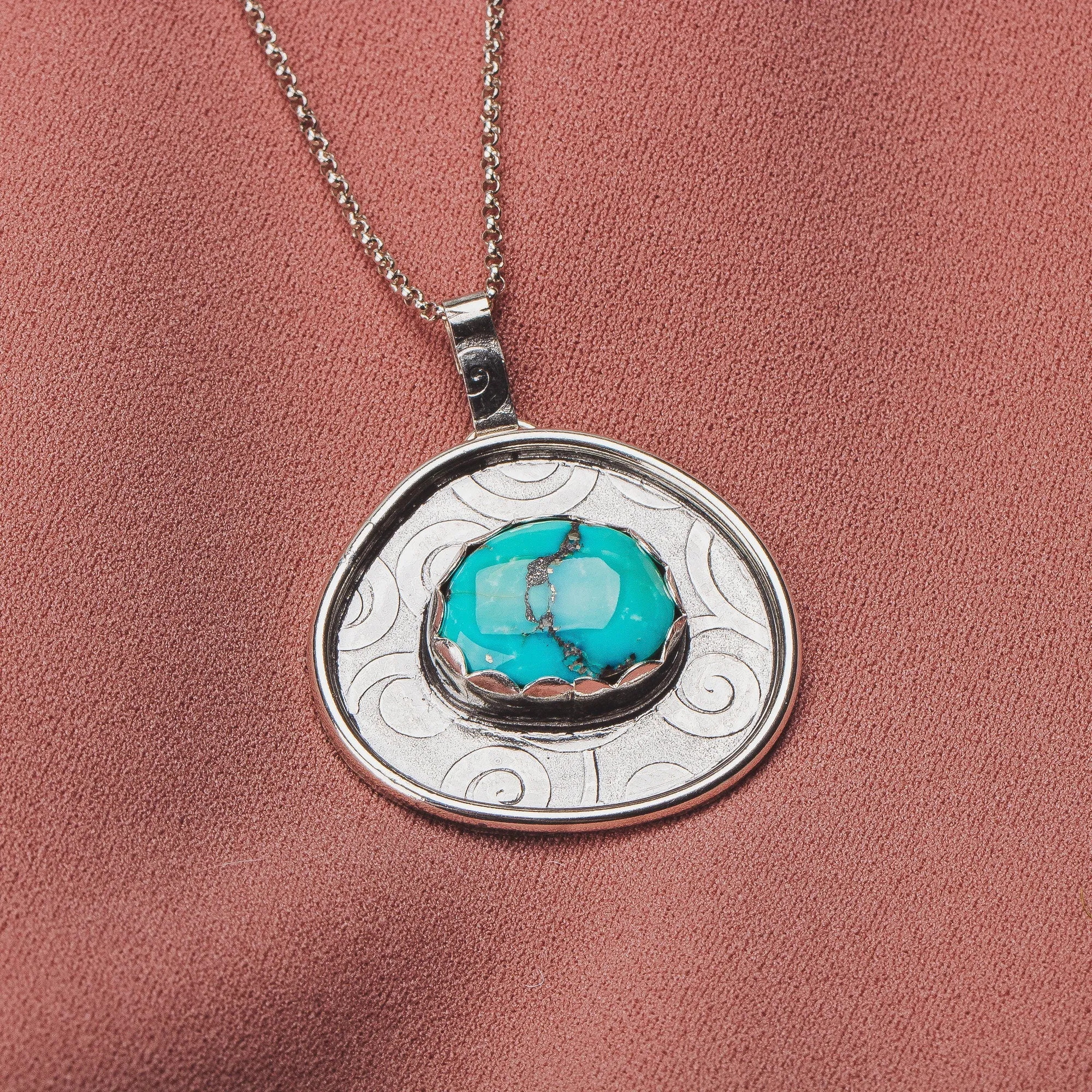 Morenci Turquoise Gemstone Necklace