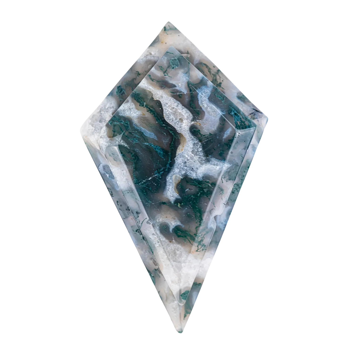 Moss Agate Double Diamond