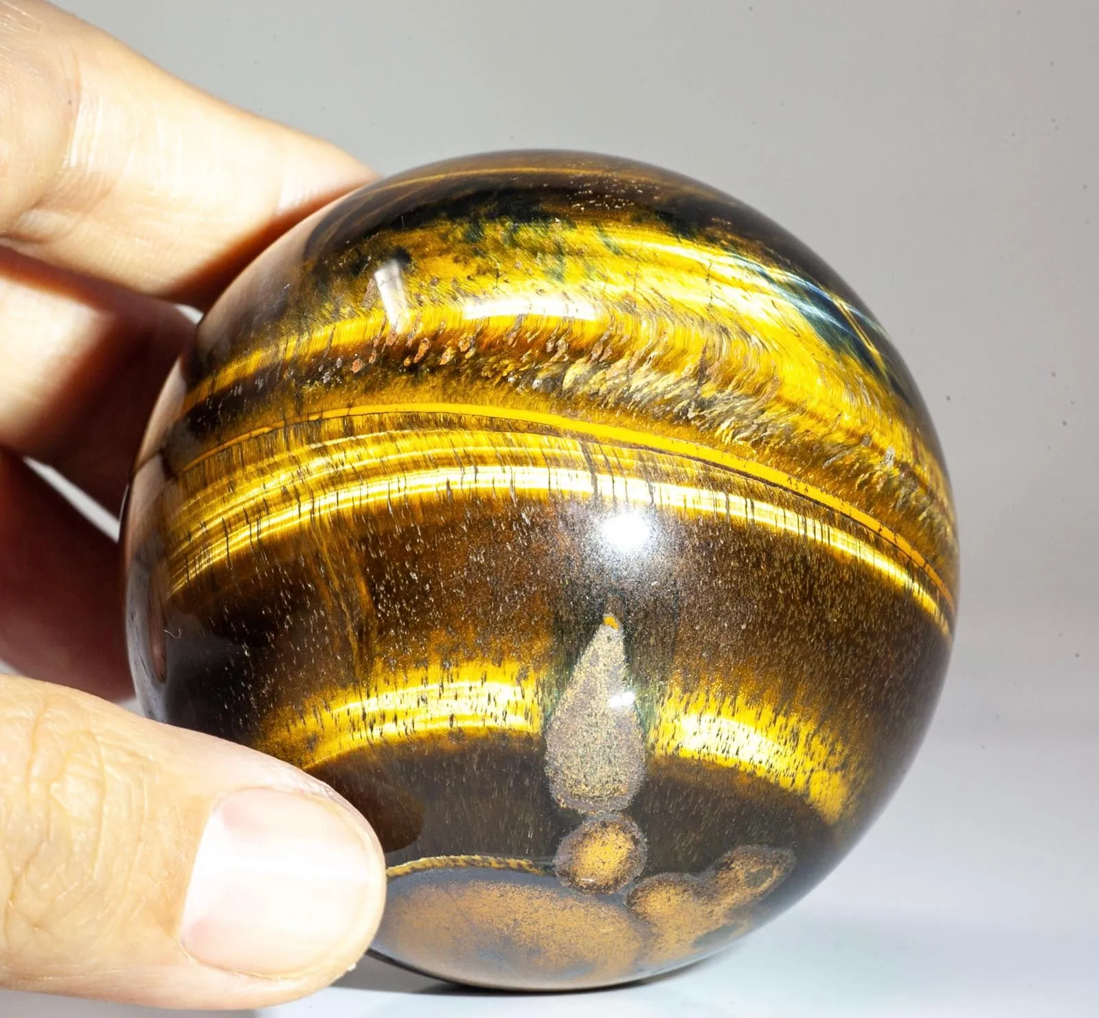 Natural Tiger Eye gemstone Crystal Sphere