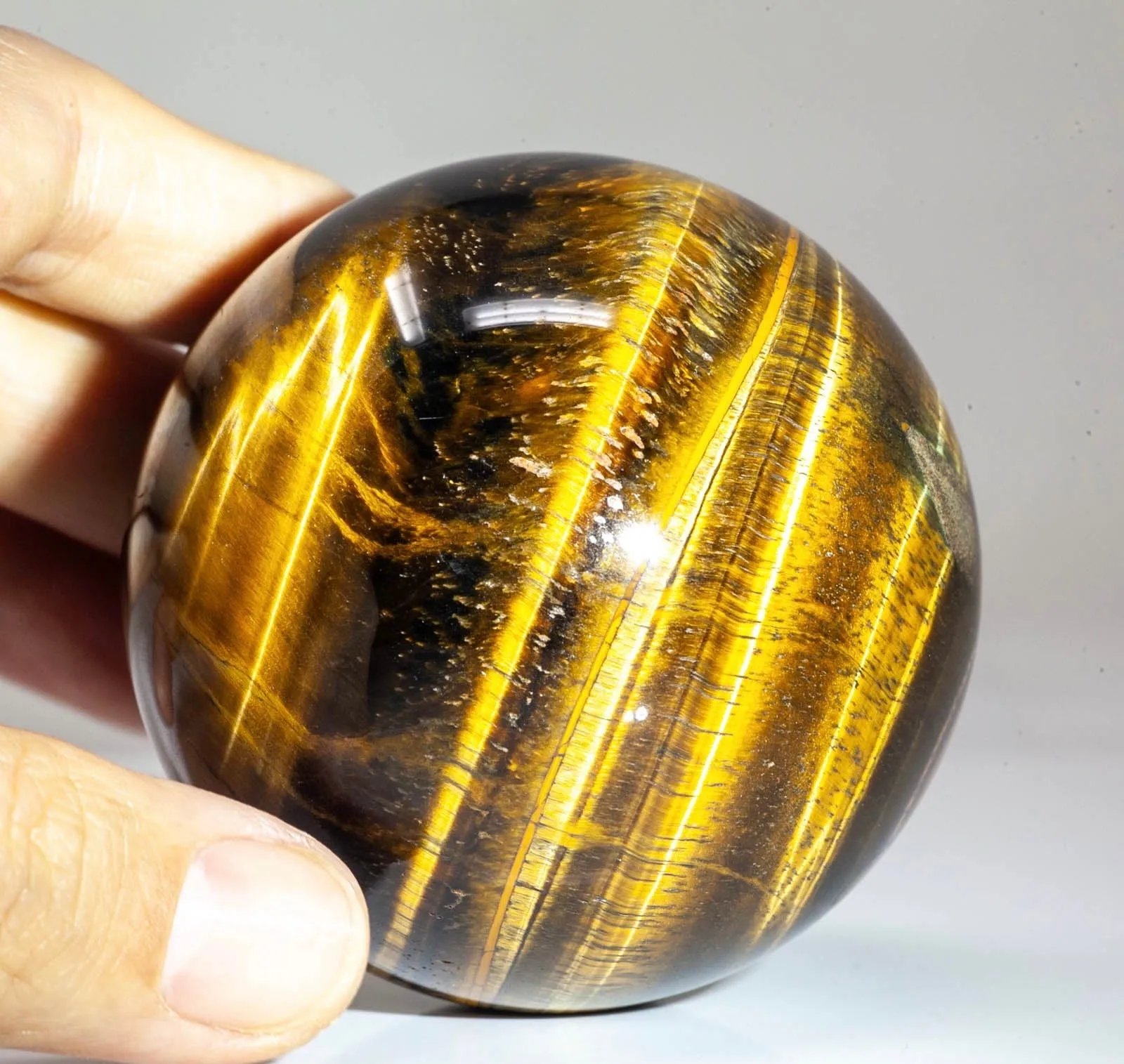 Natural Tiger Eye gemstone Crystal Sphere