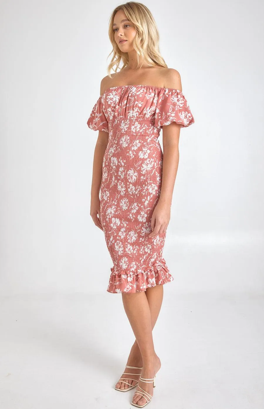 Noelle Dress - Rose floral