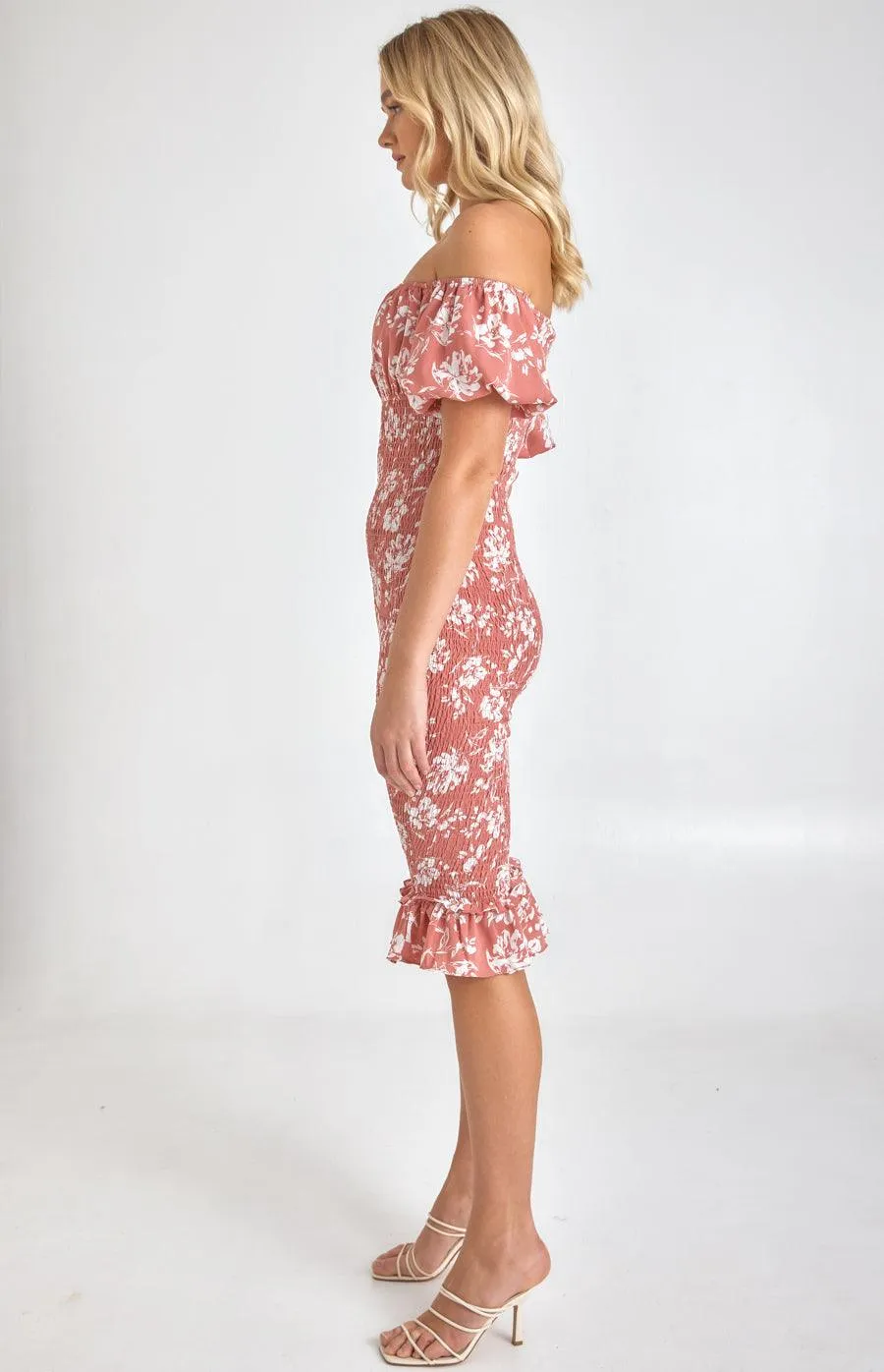 Noelle Dress - Rose floral