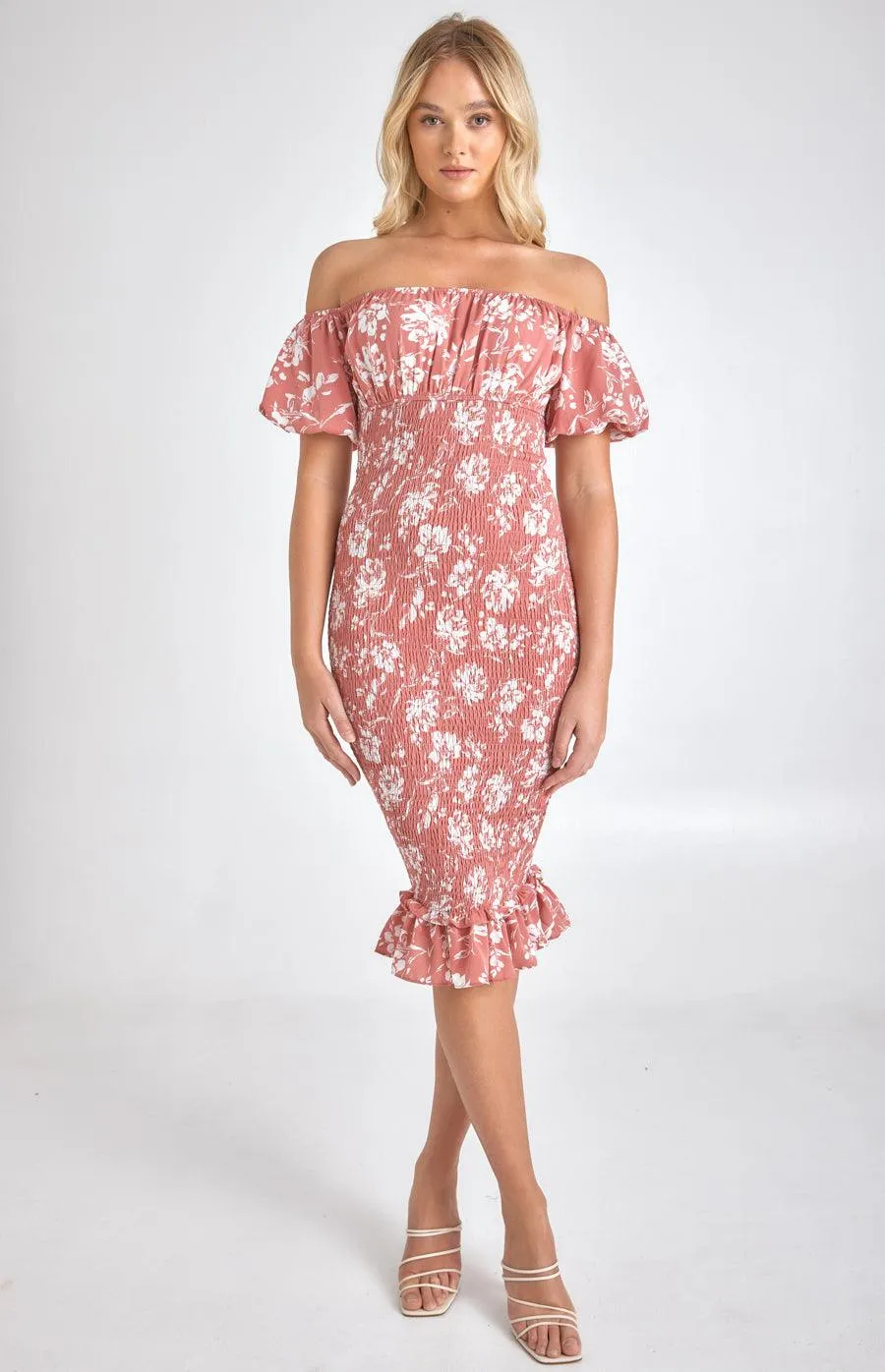 Noelle Dress - Rose floral