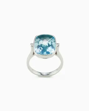 Ocean Stone Cocktail Ring - Blue Topaz