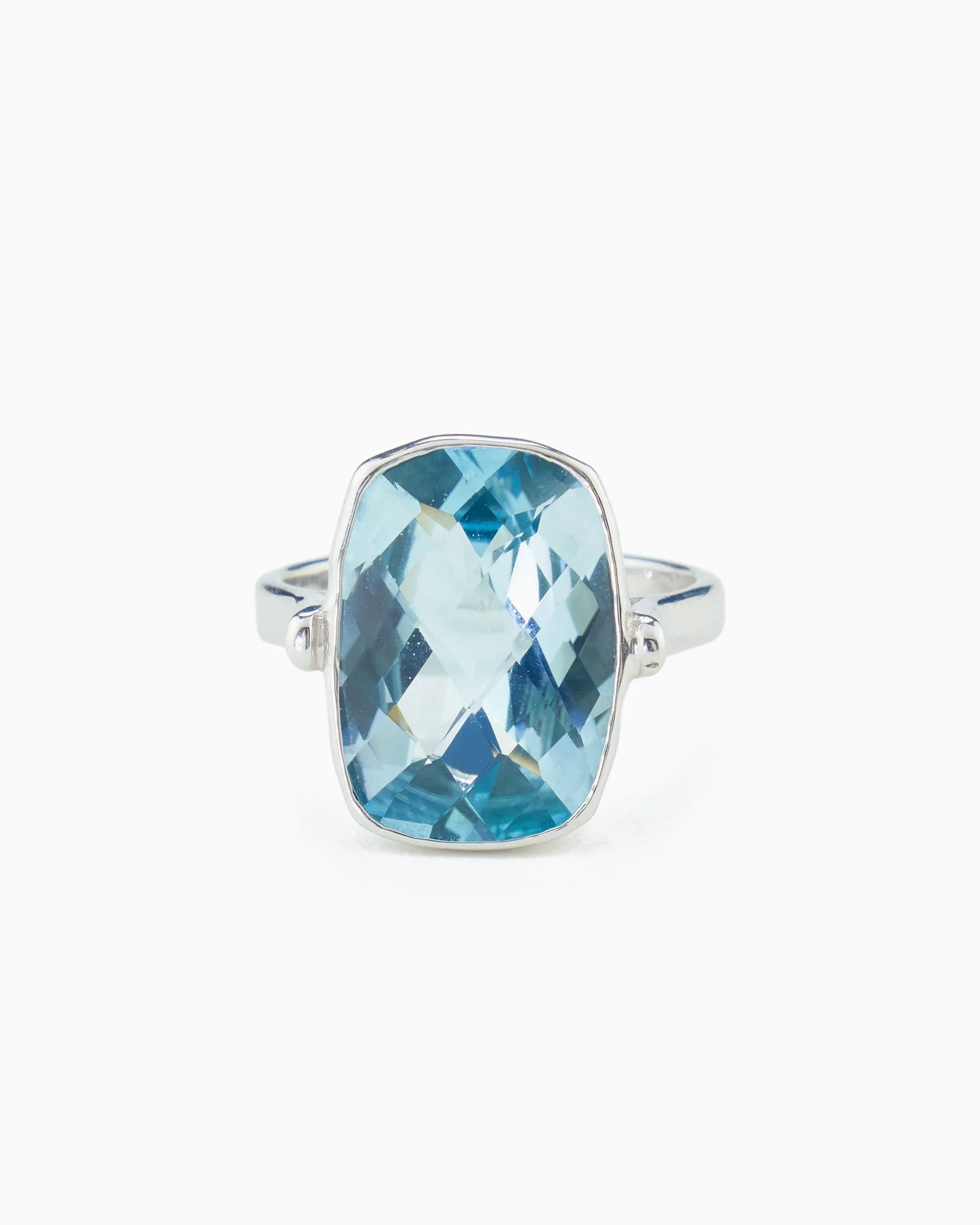 Ocean Stone Cocktail Ring - Blue Topaz