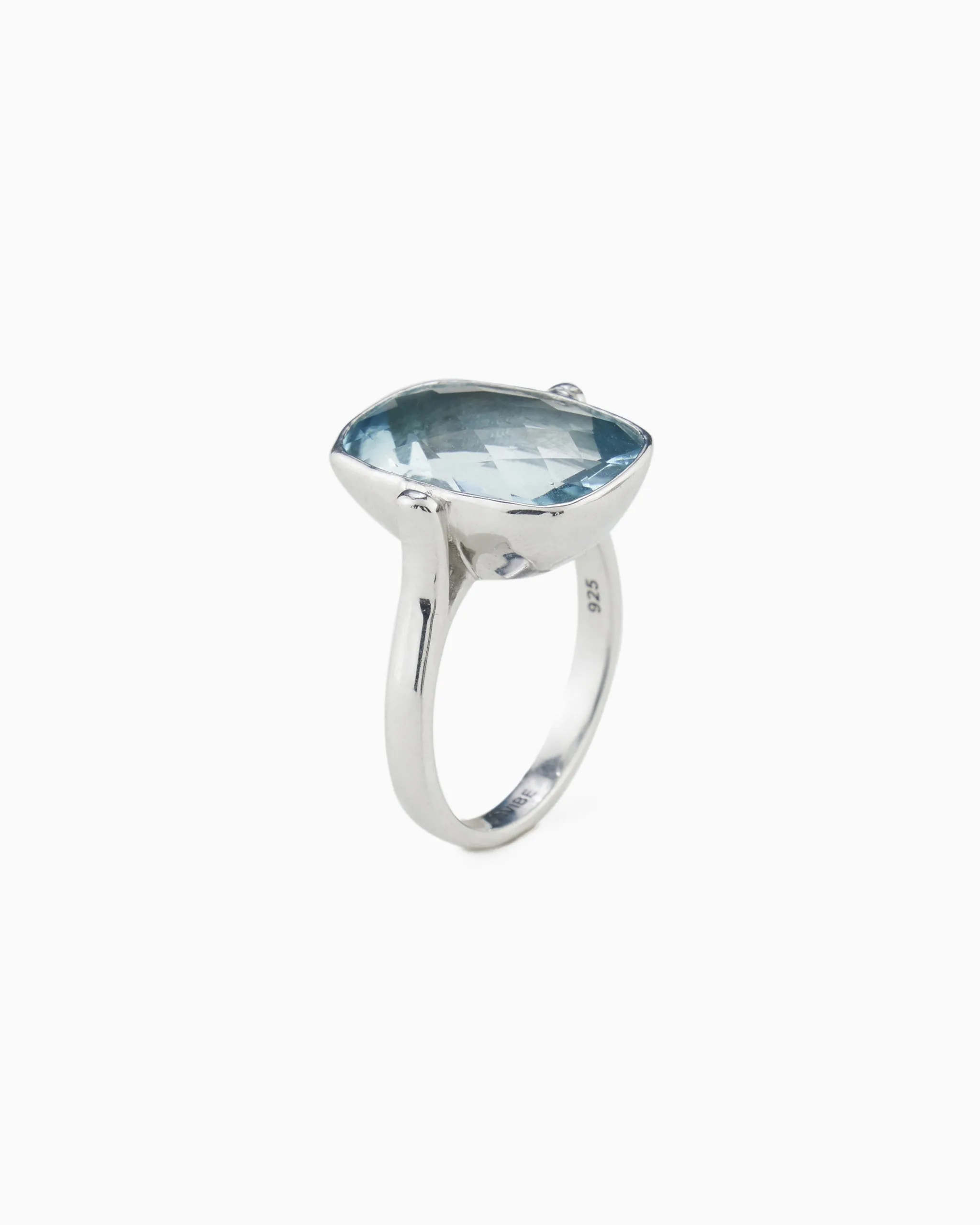 Ocean Stone Cocktail Ring - Blue Topaz