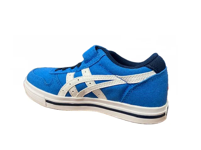 Onitsuka Tiger boy's sneakers shoe with elastic laces and velcro Aaron C5A1N 4201 light blue white