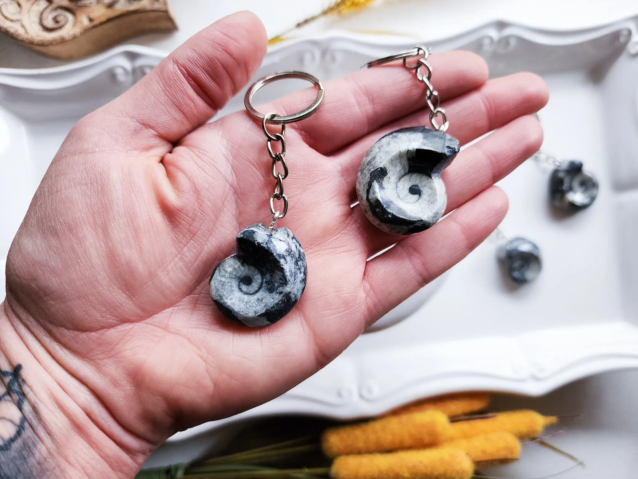 Orthoceras Fossil Keychain