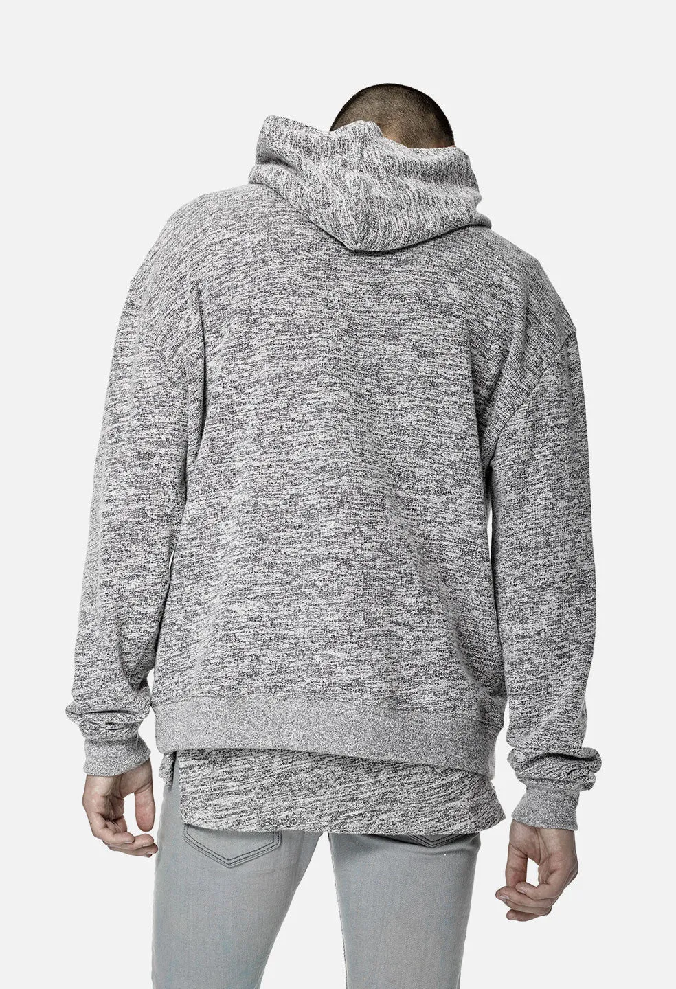 Oversized Cropped Hoodie / Co-Mix Grey