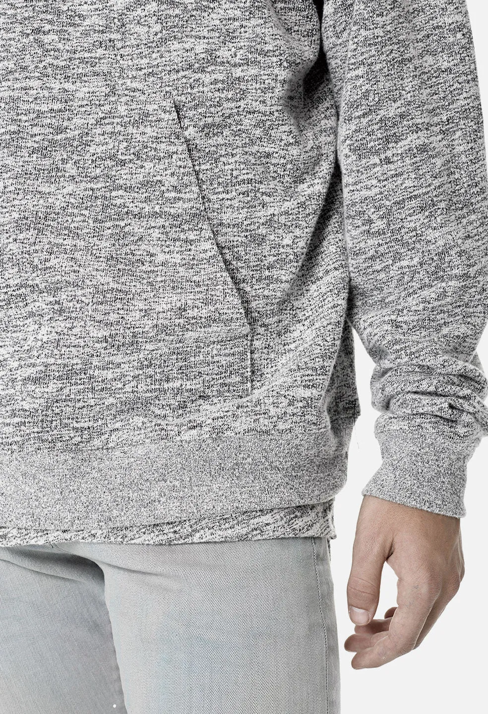 Oversized Cropped Hoodie / Co-Mix Grey